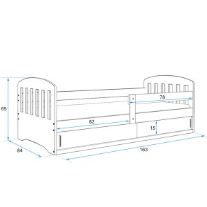  Lovos dydis: 160cm x 80cm